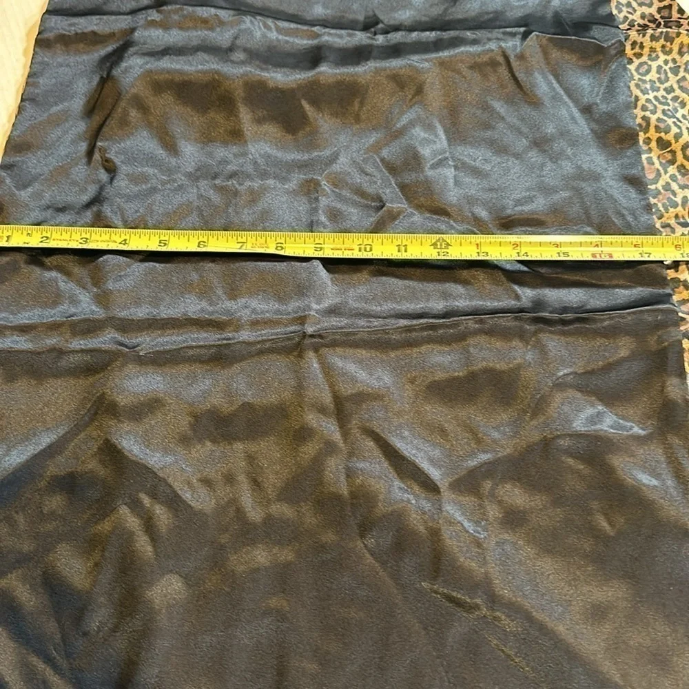 NWT Cejon wrap scarf reversible animal print with black brown and goldish tan